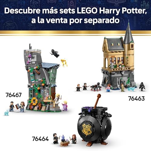 Harry Potter Castelo de Hogwarts: Cerimónia do Chapéu Seletor - Brinquedo com Patrono, Minifiguras de Hermione e Draco Malfoy com Varinhas - Presente para Raparigas e Rapazes 7+ Anos - 76460