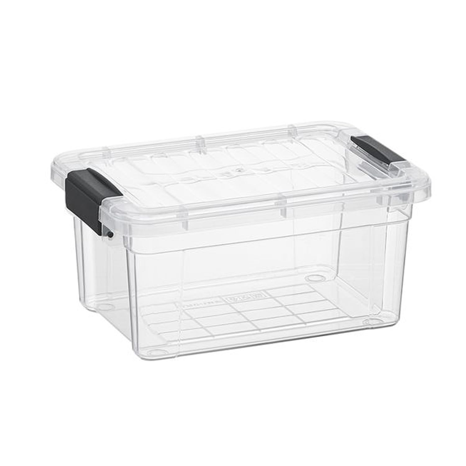 Photo 1 of Superio Clear Storage Box with Lid, 1.85 Quart Plastic Container Bins for Organizing, Stackable Crates, BPA Free, Non Toxic, Odor Free, Organizers for Home, Office, School, and Dorm