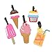 Mziart Funny Luggage Tags for Women Men Travel Baggage Tags Suitcase Bag Labels, Set of 5 (Icecream, Drinks, Popsicle)