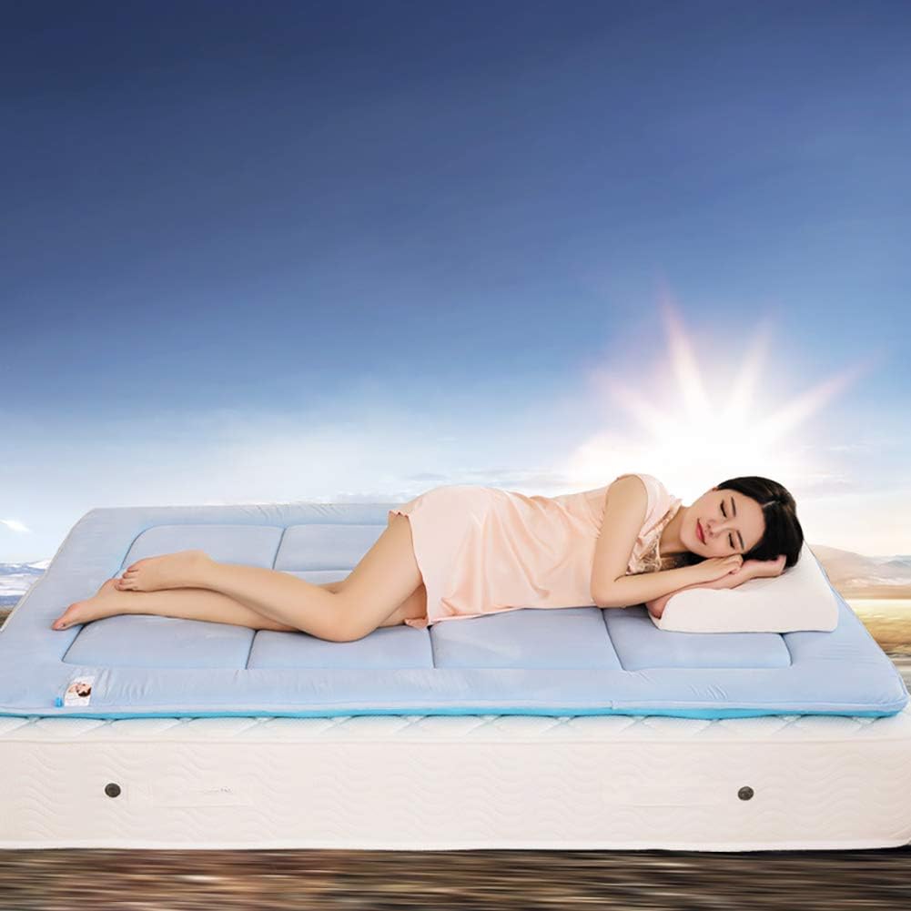 Mattress topper,Natural latex Foldable Mattress protector Tatami mat Floor mat Student Dormitory Single Double King Super -2cm Thick 150x200cm(59x78.7inch)