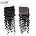 UNice Hair Icenu Series Peruvian Deep Wave Virgin Hair 4x4 Lace Closure with Bundles Real Human Hair Weft Extensions Natural Color 95-100g/piece (12 14 16+10Closure)