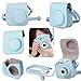 Leebotree Camera Accessories Compatible with Fujifilm Instax Mini 12 or Mini 11 9 Include Case/Album/Selfie Lens/Filters/Wall Hang Frames/Film Frames/Border Stickers/Corner Sticker(Blue)