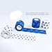Pet Bandage Cohesive Bandage Self Adhering Wrap Tape, Multi-Function Elasticity Gauze Rolls Wrap First Aid Vet Tape for Dogs Cats Horses Birds Ankle Sprain (White and Blue)