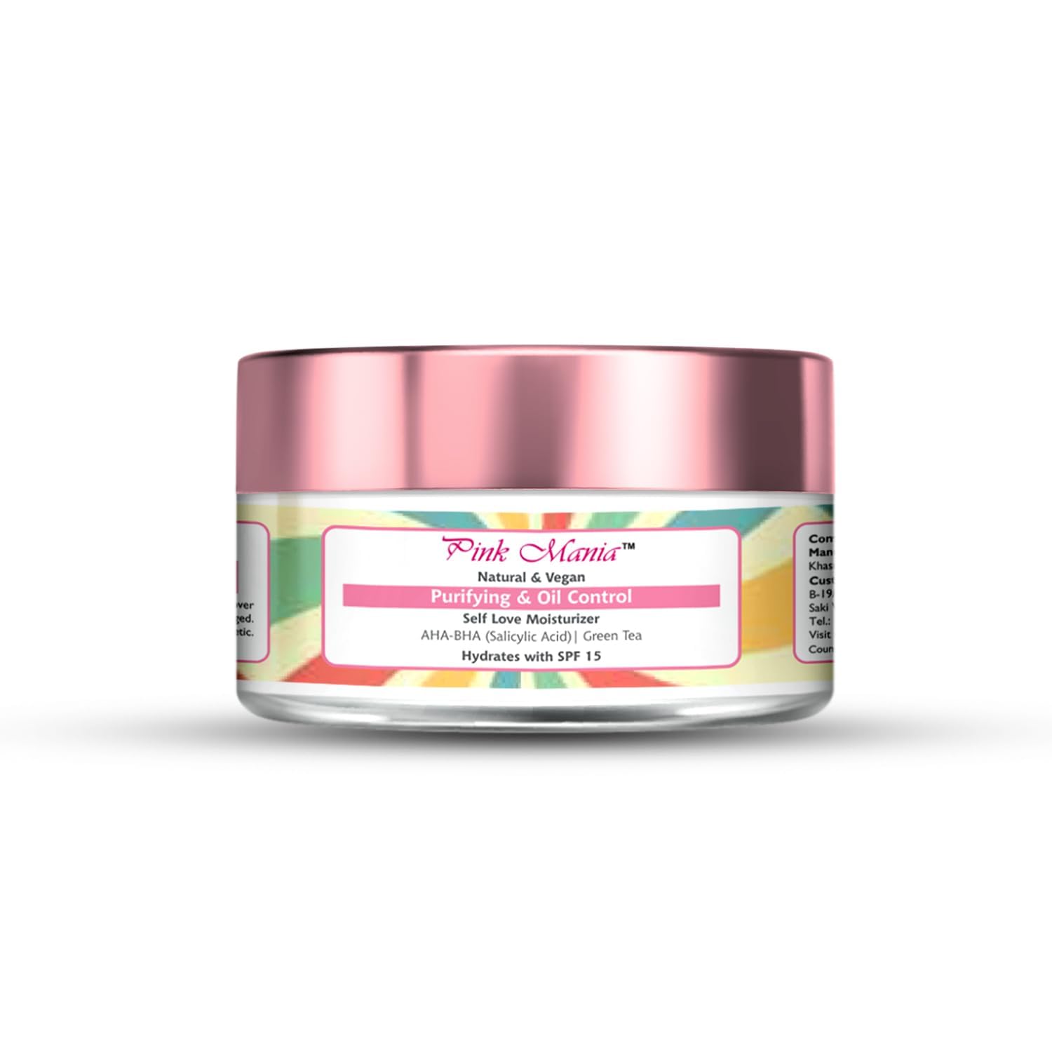 Passion Indulge AHA BHA Face Moisturizer for Acne And Oily Skin | Pinkmania Moisturizer for Skin Purifying & Oil Controlling | with Turmeric & Green Tea For All Type Skin