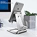 iPad Holder, iPhone Stand, Nintendo Switch Stand Adjustable, iPad Pro Stand for Desk, Foldable iPad Mini Stand or Tablets (4-12 inch) -Silver