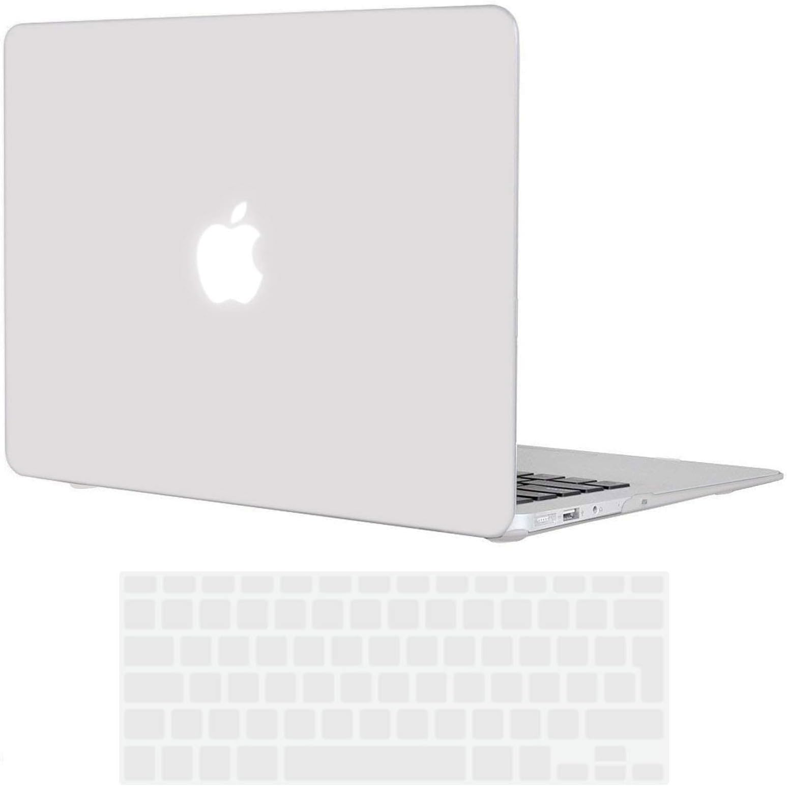 TECOOL Case Compatible with MacBook Air 13 inch Case 2010-2017 (Model: A1466 / A1369), Slim Plastic Hard Shell Snap on Protective Case with Transparent Keyboard Cover for MacBook Air 13.3 - Frost
