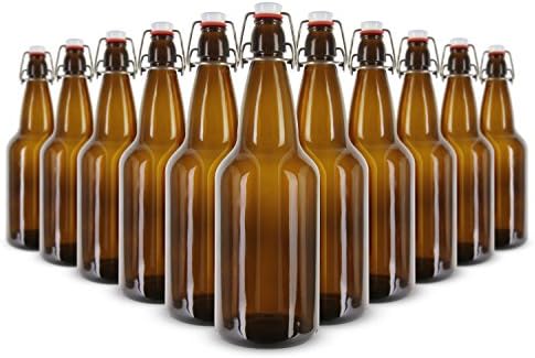 EZ Cap Bottles, Amber, 1 Litre --- Case/12 by Brewcraft