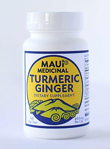 Turmeric Plus Ginger 60 - 400mg Veggie Capsules ( Organically Grown ) USA