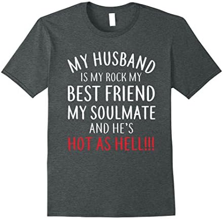 Mens My Husband Is My Rock My Best Friend My Soulmate T Shirt XL Dark Heather