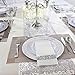 BUCLA 25 Guest Silver Plastic Plates with Disposable Plastic Silverware, Hammered Design Plastic Tableware include 25 Dinner Plates,25 Salad Plates,25 Forks, 25 Knives, 25 Spoons