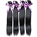 ANGIE QUEEN Unprocessed Brazilian Virgin Hair Straight Hair One Bundle 26Inch Virgin Human Hair Extension Natural Black Color (100+/-5g)/pc Can be Dyed and Bleached