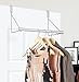 MaidMAX Metal Over The Door Closet Rods, Over Door Clothes Organizer Hanger Rack for Clothing or Towel, White