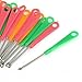 Sonline 20 Pcs Red Green Yellow Plastic Grip Metal Earpick Ear Curette