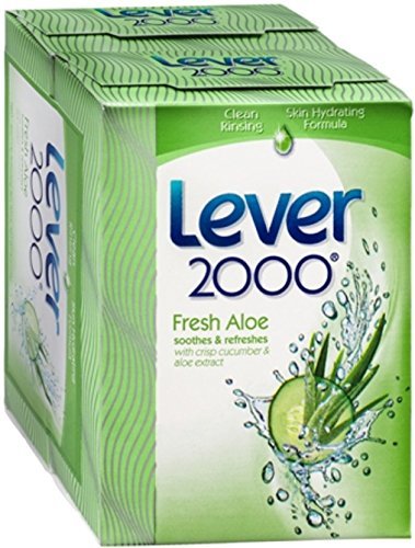Lever 2000 Refreshing Bar Soap, Fresh Aloe & Cucumber 4 oz, 2 ea (Pack of 4)