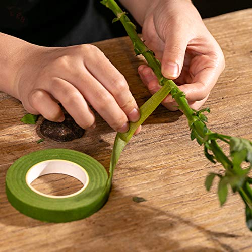 Jdesun 6 Colors Floral Tapes Self-Adhesive Masking Tapes,1/2 in x 30 Yard for Bouquet Stem Wrap Florist