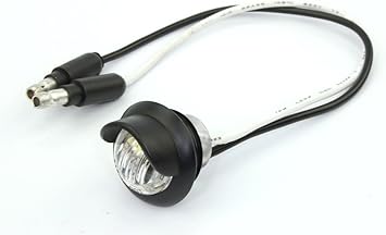 round license plate light