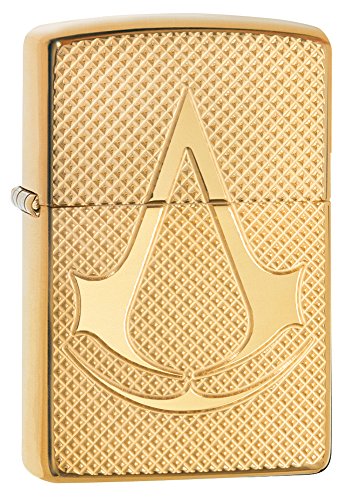 Zippo Deep Carved Assassin's Creed Armor High Polish Chrome Pocket Lighter