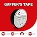 XFasten Black Gaffers Tape 2 Inch x 60 Yards (180 Feet) Residue-Free Matte Black Gaffer Tape 2 Inch Non-Reflective Easy-to-Tear Black Gaff Tape 2 Inch Floor Tape for Electrical Cords