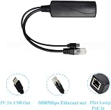 Revotech Gigabit Micro USB PoE Splitter 5V 3A 1000Mbps for Raspberry Pi Tablets view 2