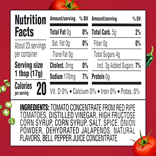 Heinz Jalapeno Tomato Ketchup Blended with Real Jalapeno 14 Ounce (Pack of 6)