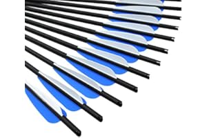 NIKA ARCHERY 16 18 20 22 inch Crossbow Bolts Carbon Arrows with 4-Inch Vanes Replaceable Points Hunting Archery