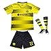 LES TRICOT 2018/2019 BVB Home #22 Christian PULISIC Soccer Kids Jersey Shorts Socks Set Youth Sizes