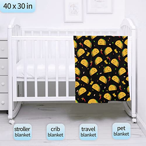 Atthadassi Cute Taco Tuesday Party Blanket Super Soft Flannel Blankets for Bed Sofa Living Room Bed Throw for Boy Girls Kids Children Multicolor 30\