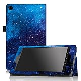 Famavala Folio PU Leather Case with Auto Wake/Sleep for 8 Inch Fire HD 8, 6th Generation (2016) - BlueSky