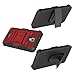 Alcatel Fierce 4/ Allura Case/Pop 4 Plus Case, Elegant Choise Hybrd Armor Holster Kickstand Full Body Protective Case Cover with Belt Clip for Alcatel Fierce 4 / Allura/Pop 4 (Red/Black)