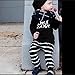 1Set Infant Baby Boy's Letter Print T-Shirt Tops+Striated Pants Outfits Clothes (9 Months)