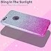 MILPROX Case Compatible with iPhone 6/6S, Bling Glitter Pretty Sparkle 3 Layer Hybrid Anti-Slick/Protective/Soft Slim TPU Case Compatible with iPhone 6s/6