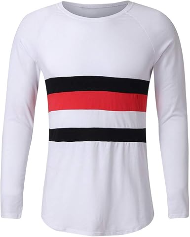 t shirt manche longue rayé homme