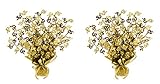 Beistle S54280-GDAZ2 50 Gleam 'N Burst Centerpiece 2 Piece, Gold