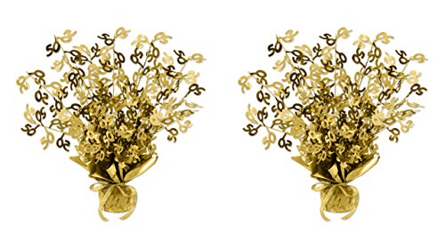 Beistle S54280-GDAZ2 50 Gleam 'N Burst Centerpiece 2 Piece, Gold