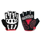 SPAKCT Cycling Gloves Mountain Bike Gloves Bicycle Road Racing Riding with Shock-absorbing Anti-slip Gel Pad Breathable Half Finger Biking Men Women Work Gloves