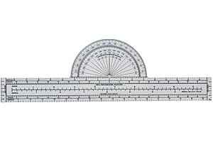 Aviation Navigation Plotter, Double-Sided 1:500,000/1:1,000,000 for Scale, Plastic Ruler Flight Planning & Training