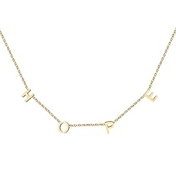 Memgift Hope Letter Necklace for Women Perfect 18k