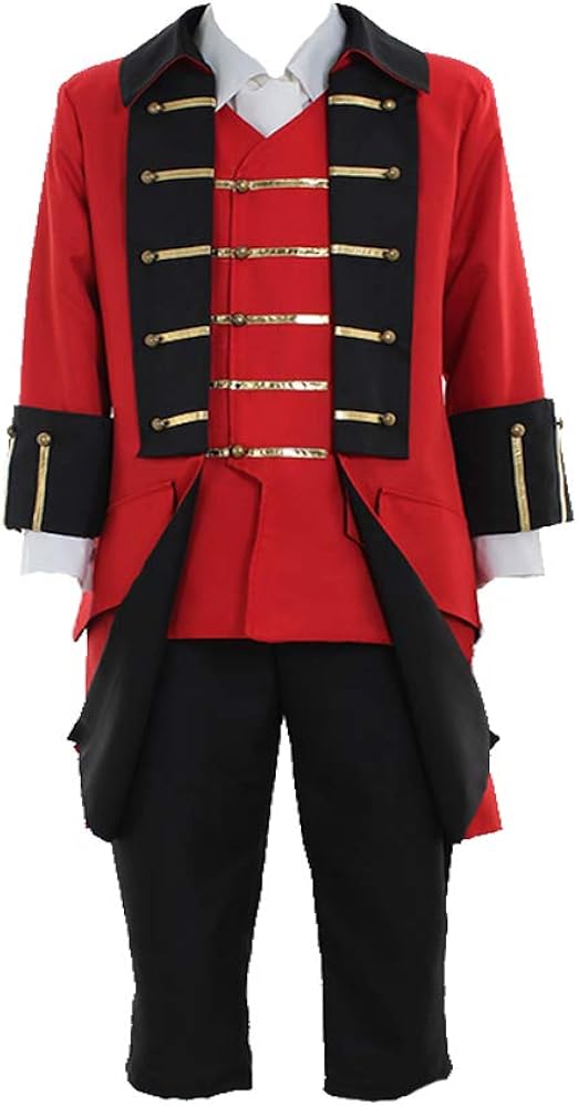 Rococo Colonial Costume Adult British Redcoat Costume for