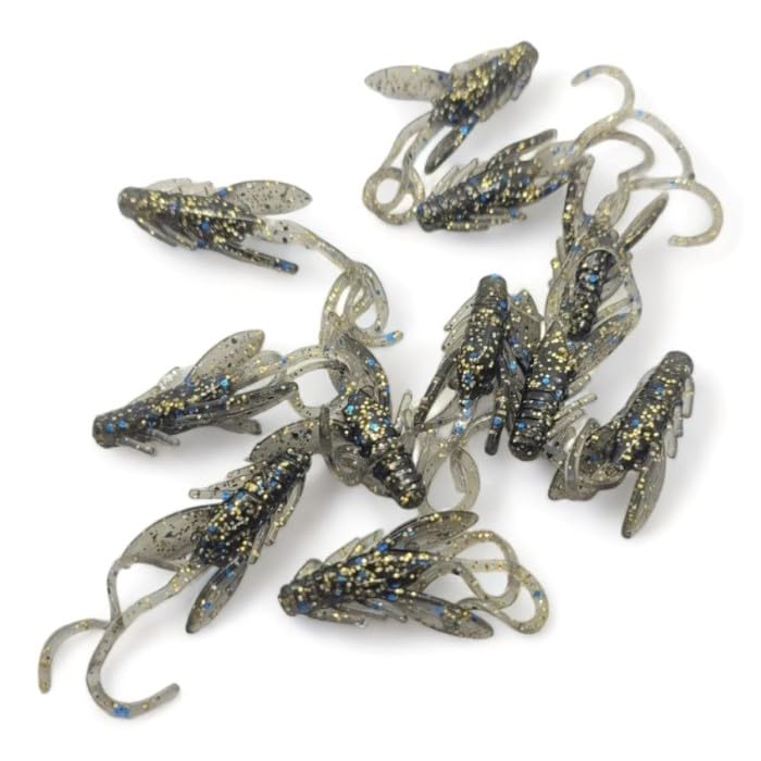 FISHIN ADDICT NANO-CRAY 40mm (1.5'') Crayfish Bug micro fishing lure soft plastic - 10 pack (SHADOW STRIKE) — image 1