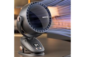 EVOLIQ Clip on Fan Desk Fan Rechargeable USB Fans Small Powerful 6 Speeds 100° Vertical Tilt & 180° Rotation Strong Airflow Quiet portable fan for Stroller Treadmill Outdoor Camping Travel Golf Office Gym