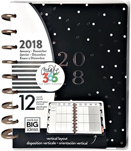 me & my BIG ideas, Create 365 The Classic Medium Happy Planner, Modern Simple Dated 2018