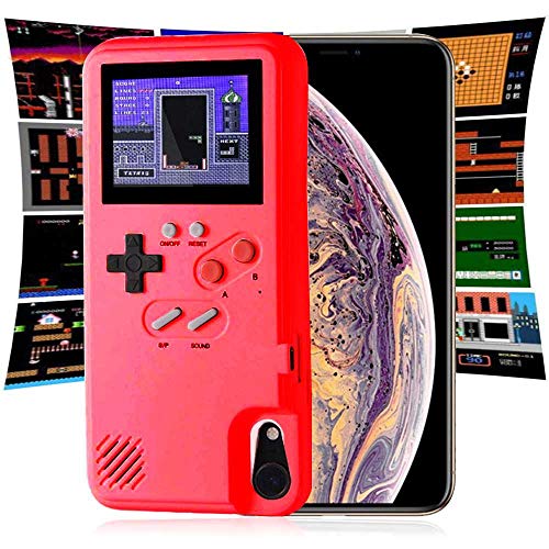 Goglor Gameboy Case for iPhone,Retro 3D Gameboy Design with 36 Small Games,Game Console iPhone Case,Color Screen,Silicone Cover Case for iPhone X/XS/XR/Xs MAX,iPhone 6/7/8,iPhone 6Plus/7Plus/8Plus