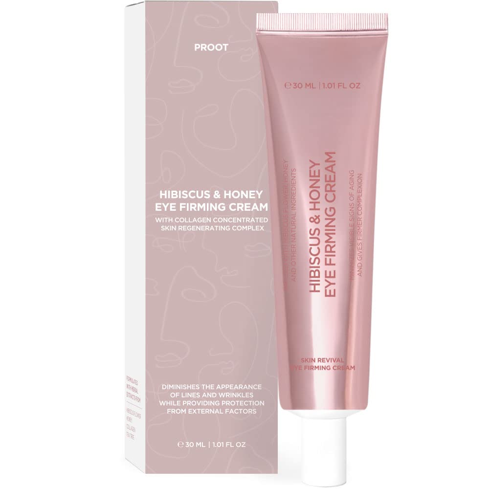 Hibiscus and Honey Eye Firming Cream with Hyaluronic Acid Skin Nourishing Complex | Hibiscus and Honey Firming Cream For Eye Puffiness, Dark Circles and Other Rejuvenating Skincare | Puffy Eyes Skincare for Sensitive and All Skin Type | Skin Reviving Eye Cream for Wrinkles Formulated with Hibiscus Flower, Honey and Other Natural Ingredients | Use with our Hibiscus and Honey Firming Cream and Serum