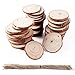 OurWarm 50pcs Natural Wood Slices, Unfinished Wood Circles for Crafts Centerpieces, 2.0-2.5 Inches Predrilled Wood Craft Kit for Arts and DIY Christmas Tree Ornaments