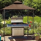 Sunjoy 110109139 Original Replacement Canopy Grill Gazebo (8X5 Ft) L-GZ238PST-11F Sold at Walmart US, Brown