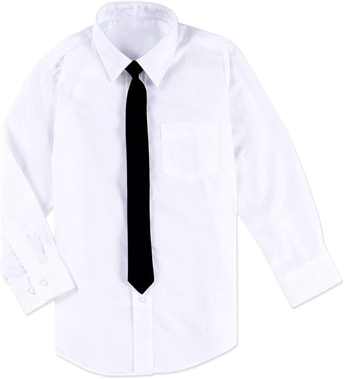 White School Shirts Boys and Tie Kids Clothes Uniform Kids Boys