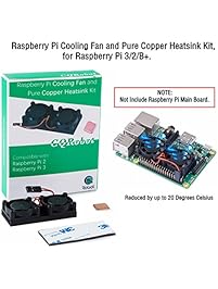 Raspberry Pi Cooling Fan and Pure Copper Heatsink Kit, for Raspberry Pi 3/2/B+.