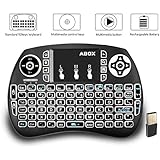 ABOX Backlit Mini Wireless Keyboard, GooBang Doo 2.4GHz Multi-media Portable Wireless Handheld Mini I9 Keyboard with Touchpad Mouse for XBox 360, PC, PAD, PS3