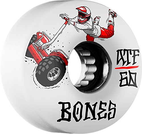 Bones Wheels ATF SEG Cross White Skateboard Wheels - 60mm 60
