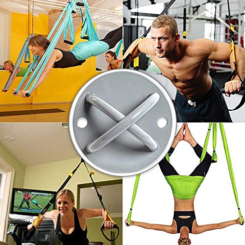 CCTRO Ceiling Anchor, Wall Mount Bracket X Mounts Anchor for Suspension Straps Resistance Trainer Olympic Rings Fitness Training Yoga Swing Battle Rop - Thumbnail 5